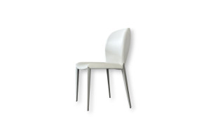 Sedia Nancy ML in pelle bianca (Offerta Expo) Cattelan Italia - 8