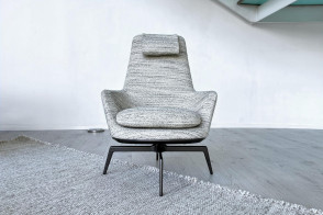 Caratos White and Black Fabric Armchair  - 8 2