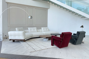 Sengu White Fabric Sofa (Expo Offer) Cassina - 5 2