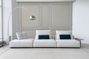 Westside Soft Ivory Fabric Sofa (Expo Offer) Poliform - 8 2