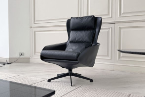 Cab Lounge Black Leather Armchair  (Expo Offer) Cassina - 7 2